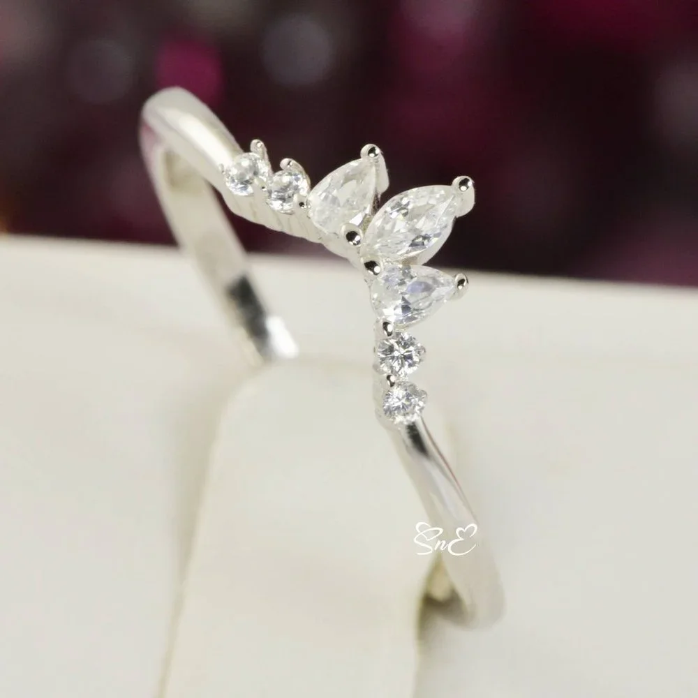 NEW 925 OVAL DIAMOND CUT WEDDING BAND ENGAGEMENT RINGS SET - Picture 6 of 6